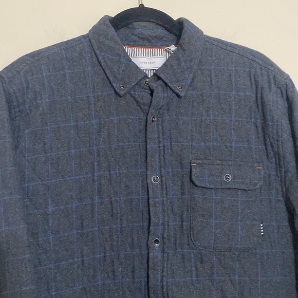Five four jacket mens XL quilted Dark Gray Button-Up lightweight outdoor casual - Picture 7 of 10